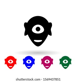 monster multi color icon. Simple glyph, flat vector of monsters icons for ui and ux, website or mobile application