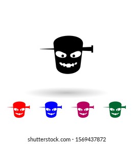 monster multi color icon. Simple glyph, flat vector of monsters icons for ui and ux, website or mobile application
