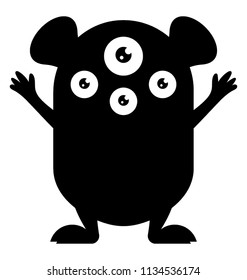 
A monster with multiple eyes like spider depicting spider eye monster 
