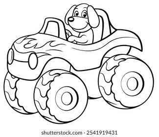 Monster Mutt truck vector illustration