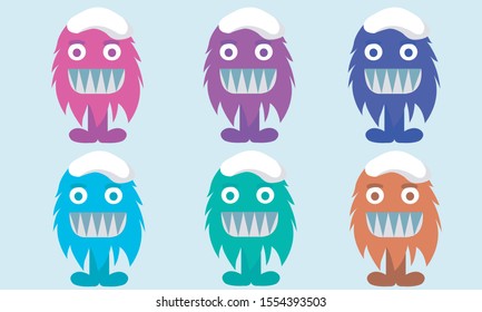 A monster in the north pole covered with snow