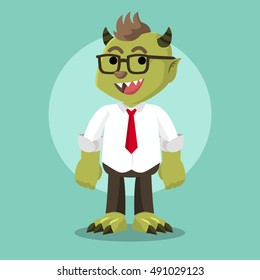 monster office illustration design