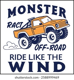 Monster Off-Road T-Shirt - Ride Like The Wind Graphic Tee