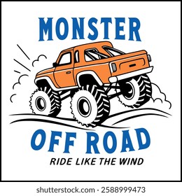Monster Off-Road T-Shirt - Ride Like The Wind Graphic Tee
