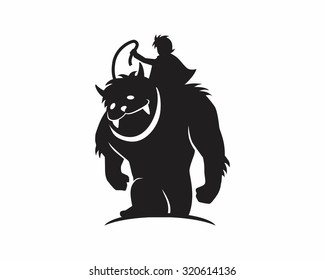 monster ogre pet silhouette cartoon character 6