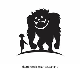 monster ogre pet silhouette cartoon character 2