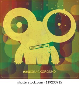 Monster on grunge background