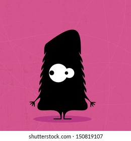 Monster on grunge background