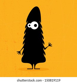 Monster on grunge background