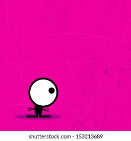 Monster on grunge background
