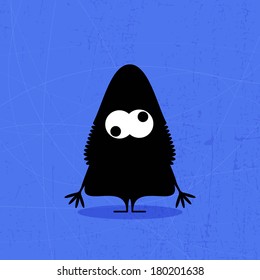 Monster on grunge background