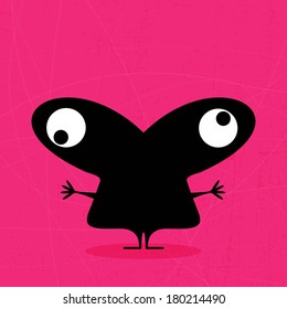 Monster on grunge background
