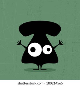 Monster on grunge background