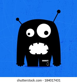 Monster on grunge background