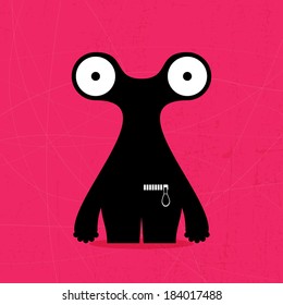 Monster on grunge background