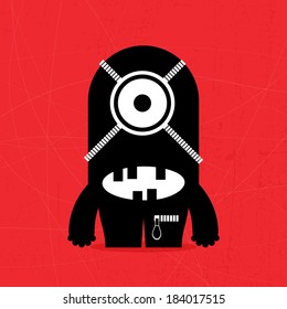 Monster on grunge background