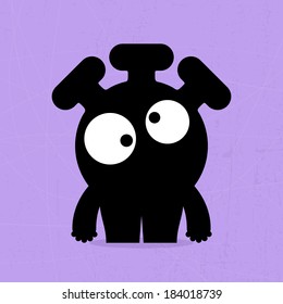 Monster on grunge background