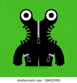 Monster on grunge background