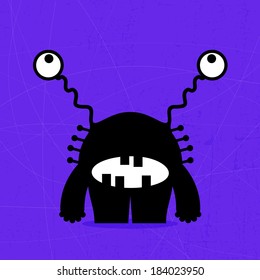 Monster on grunge background