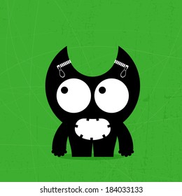 Monster on grunge background