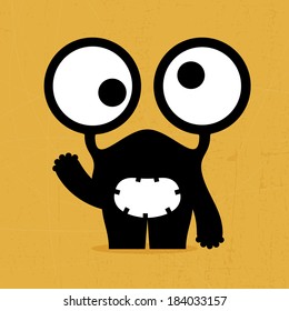 Monster on grunge background