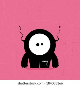 Monster on grunge background