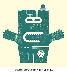 Monster on grunge background