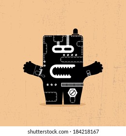 Monster on grunge background