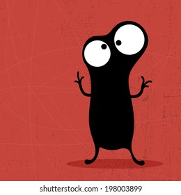 Monster on grunge background