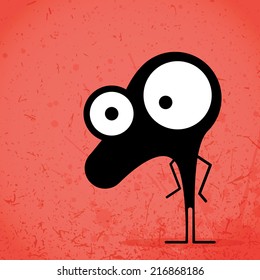 Monster on grunge background
