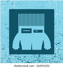 Monster on grunge background