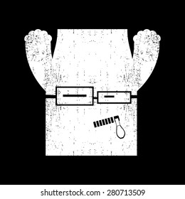 monster on grunge background. Vector illustration