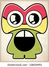 Monster on old paper