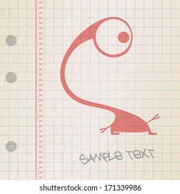 Monster on old paper