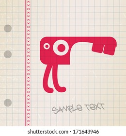 Monster on old paper
