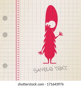 Monster on old paper