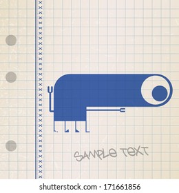 Monster on old paper