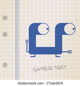 Monster on old paper