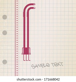 Monster on old paper