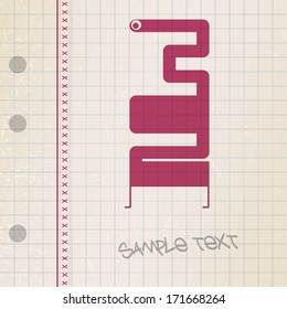 Monster on old paper