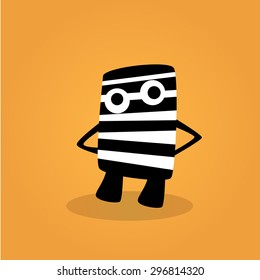 monster on orange backround