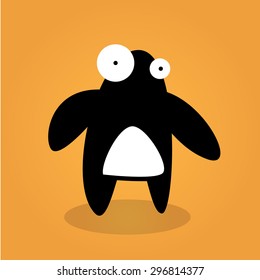monster on orange backround