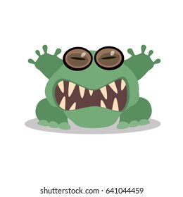 Monster on a white background. Vector illustration.