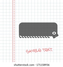 Monster on white paper