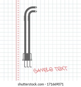 Monster on white paper