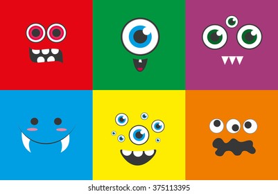 monster party card design. vector illustration