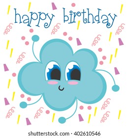 monster party card design. vector illustration