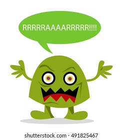 monster party card design. vector illustration