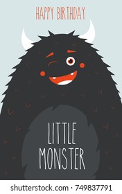 monster party card design. vector illustration

