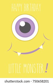 monster party card design. vector illustration

